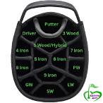 how to arrange a 14 slot golf bag